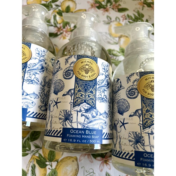 3 Michel Design Works Ocean Blue Foaming Hand Soap Wash with pump - Picture 2 of 9